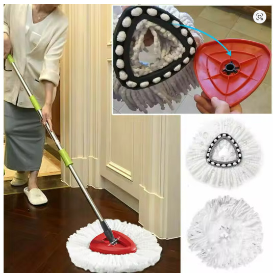 Easy Wring Clean Floor Mop Turbo Microfibre 2in1 Replacement Mop Head Refill Hom