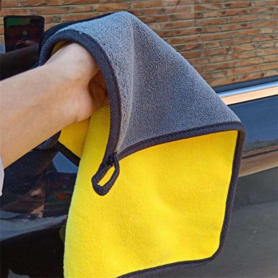 1pcs Microfiber Cleaning Towel Thicken Soft Drying Cloth Car Body Washing Towels