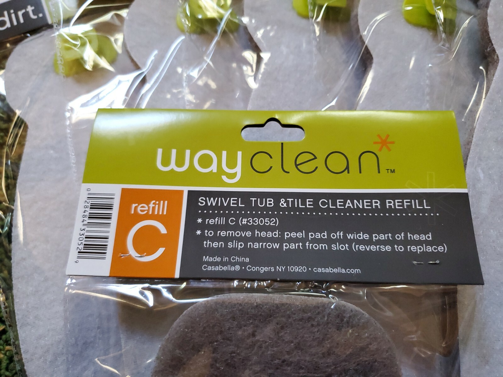 6 Pack Casabella Way Clean Swivel Tub & Tile Cleaner Scrubber Refill C