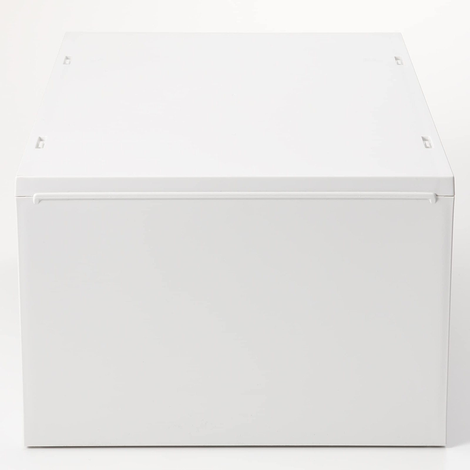 MUJI Polypropylene Case, Drawer Type, 2 Deep Type (with Dividers), White Gray
