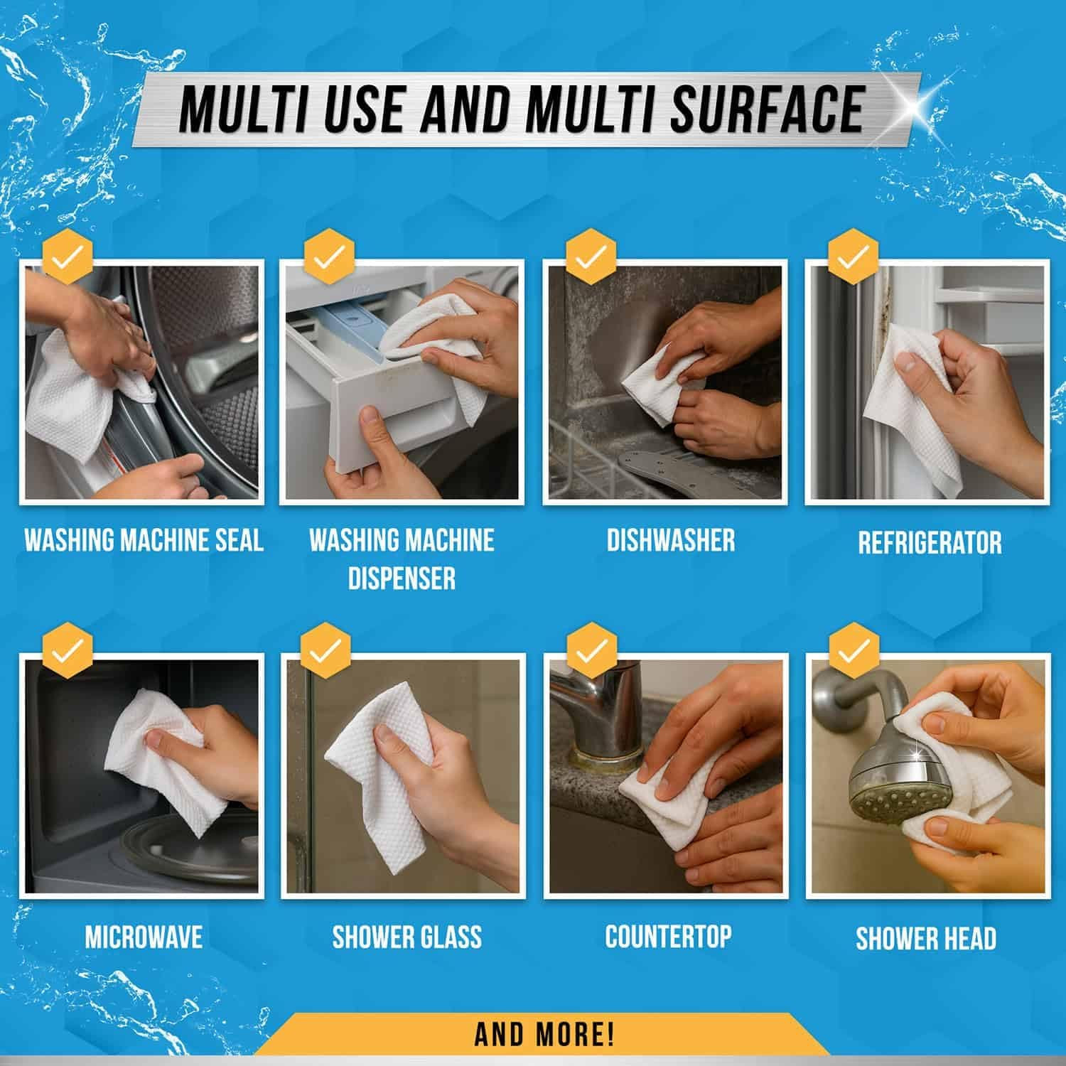 Home Appliance Surface Cleaner Wipes Heavy Duty Wipe for Cleaning Washing Machin