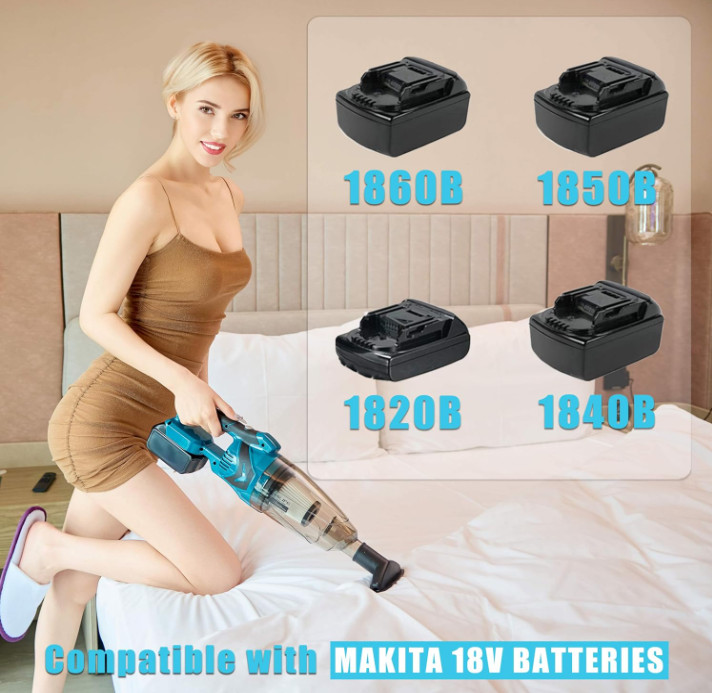 Cordless Handheld Vacuum Cleaner for Makita 18V Battery, EasyClean Wet Dry Use