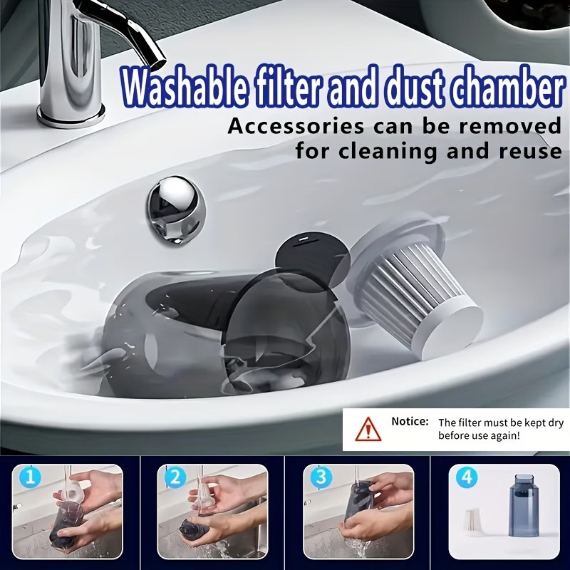 Cordless Handheld Vacuum Cleaner w/ Blower Strong Suction for Car and Home