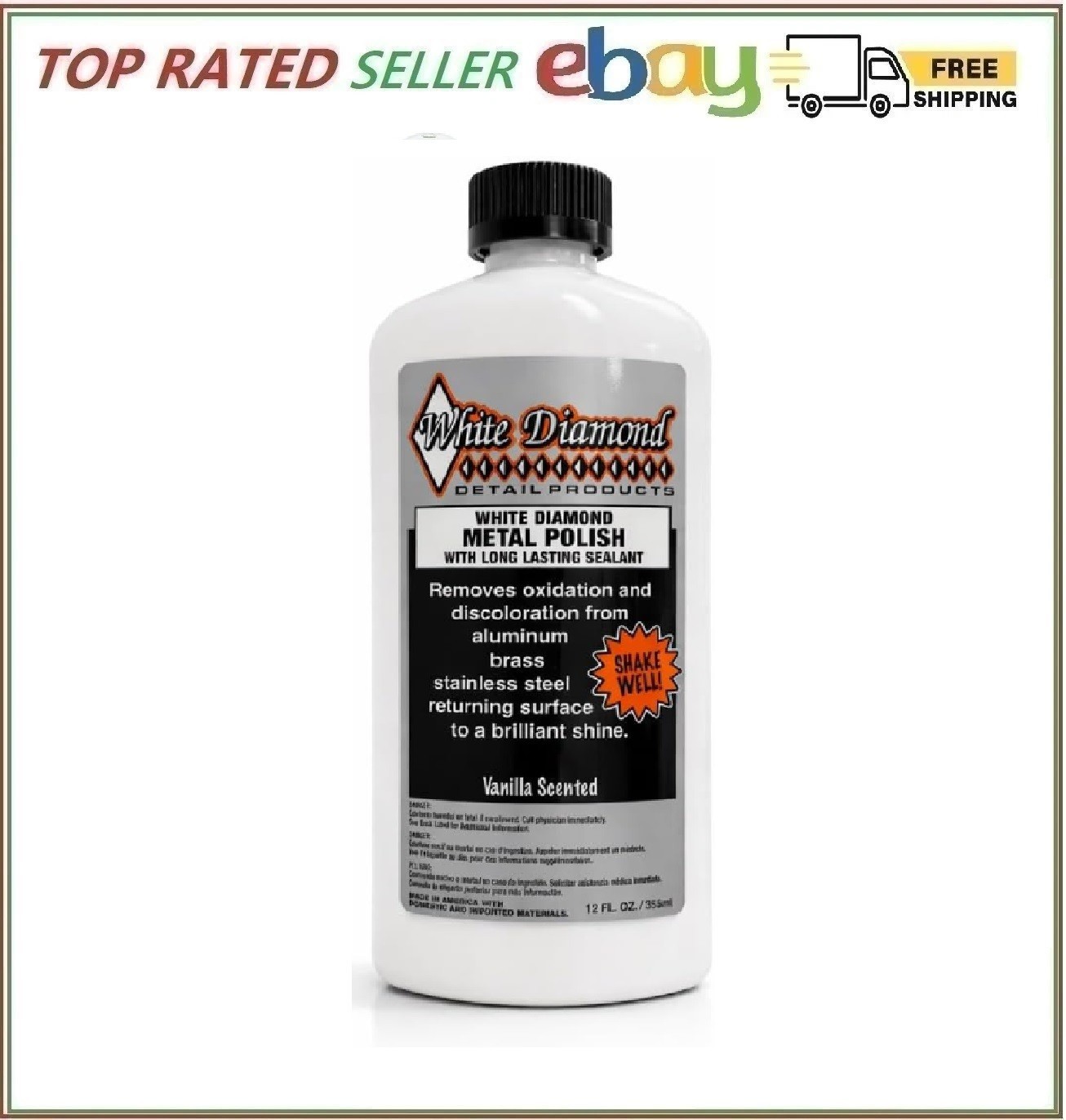 Metal Polish with Sealant Clean, Polish & Protect Aluminum, Brass, Chrome 12