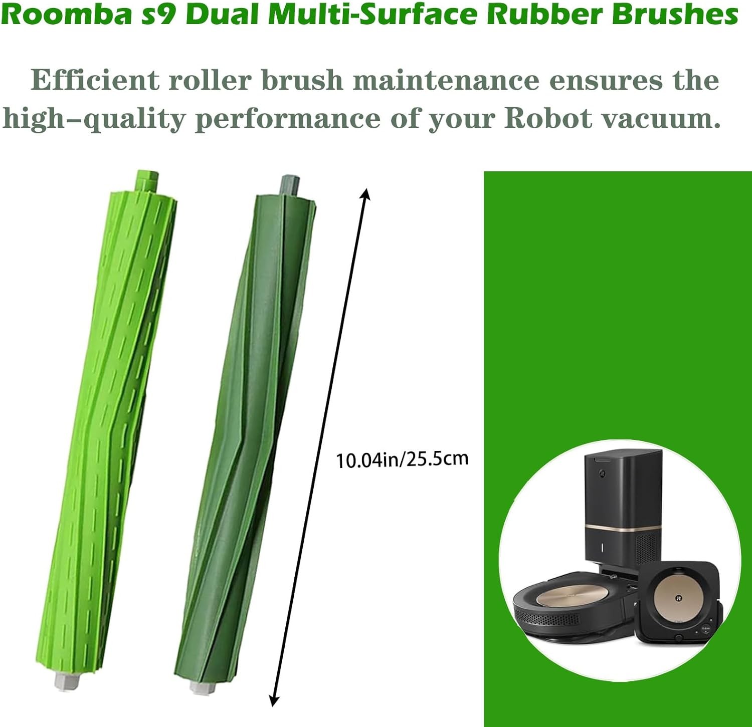 3 Set S9 Replacement Roller Brush Compatible for Roomba S9 9150 S9 S9 Plus 9550
