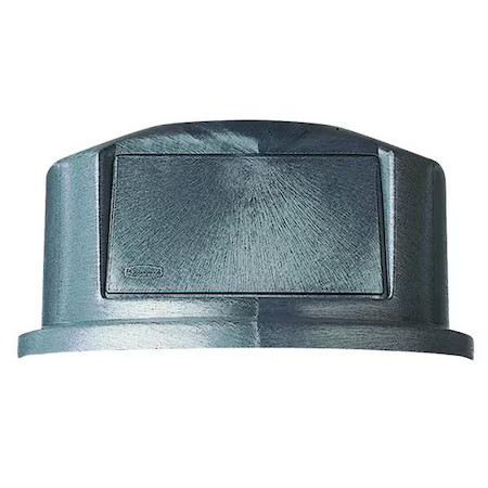 Rubbermaid Commercial Fg264788gray Brute Trash Can Top, Round, Dome With Push