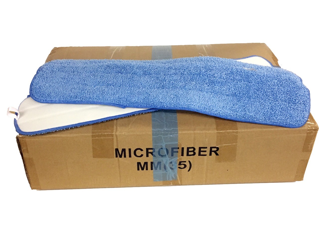 50 Case 24″ Looped Microfiber Mop Pads Wet Dry Refill 400GSM (Blue/Blue)