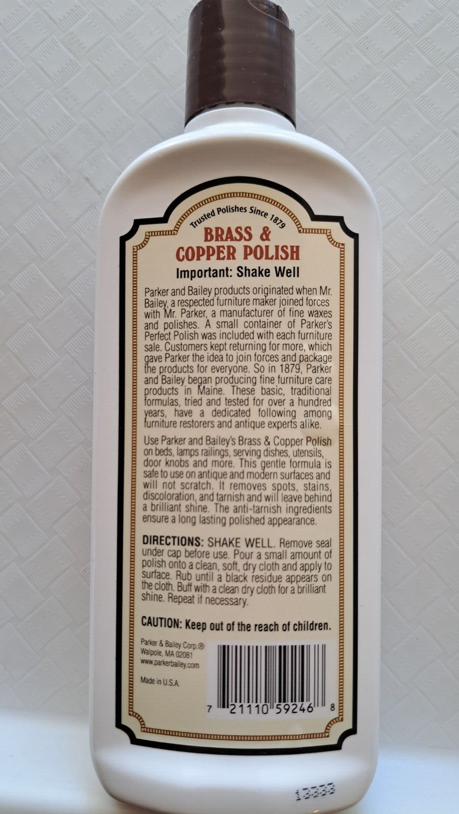 Parker & Bailey Brass Copper Wood Cleaner Polish Kit 8oz New Sealed