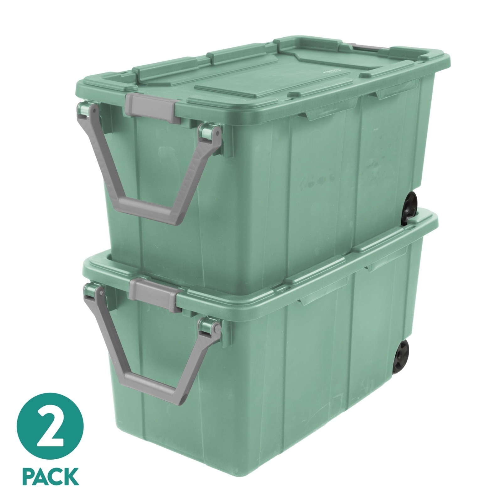Sterilite Extra-Large Wheeled Industrial Storage Bin, 40 Gallon Durable Plastic