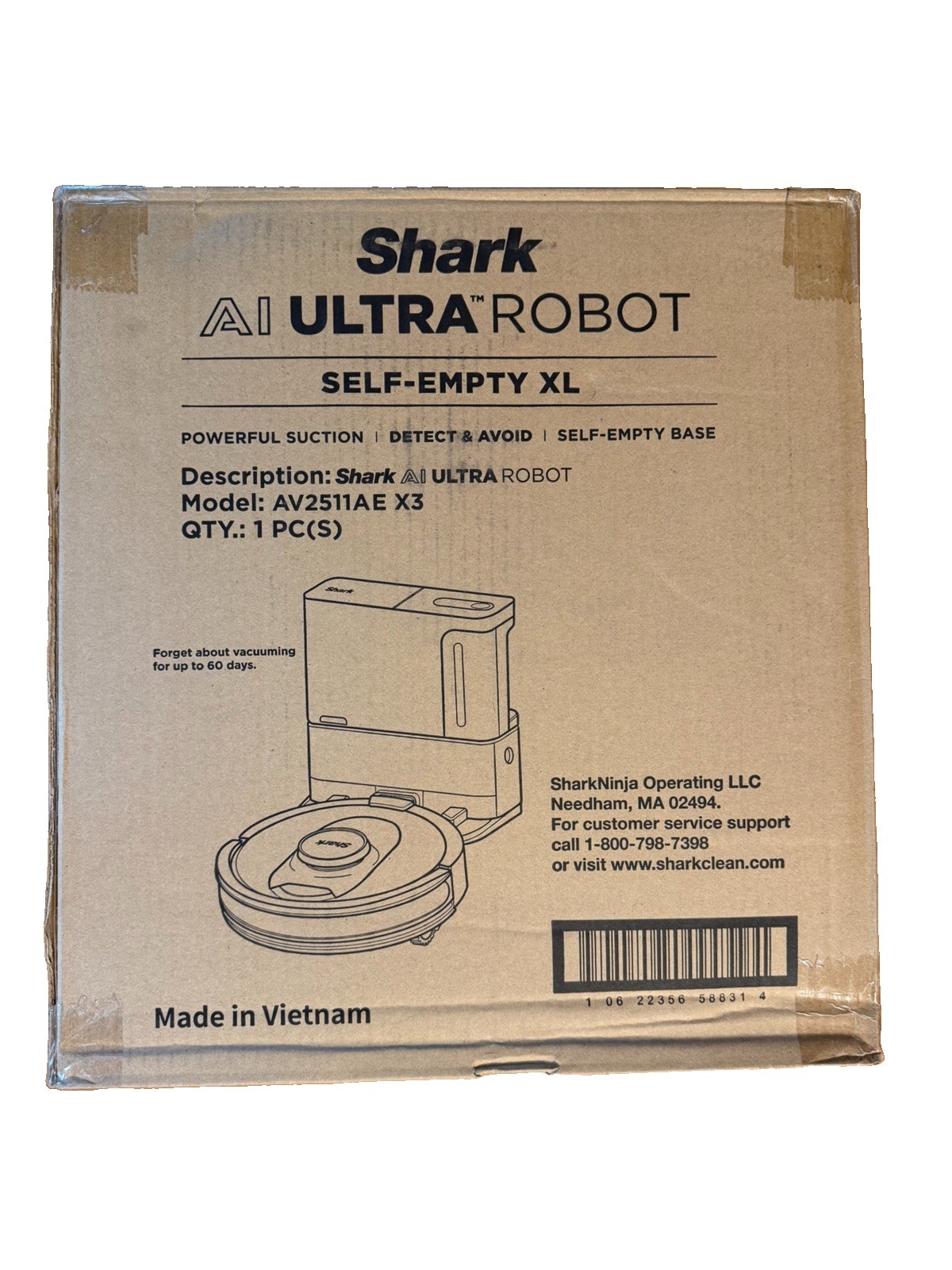 Shark AI Ultra Voice Control Robot Vacuum with Matrix Clean Navigation, Home …