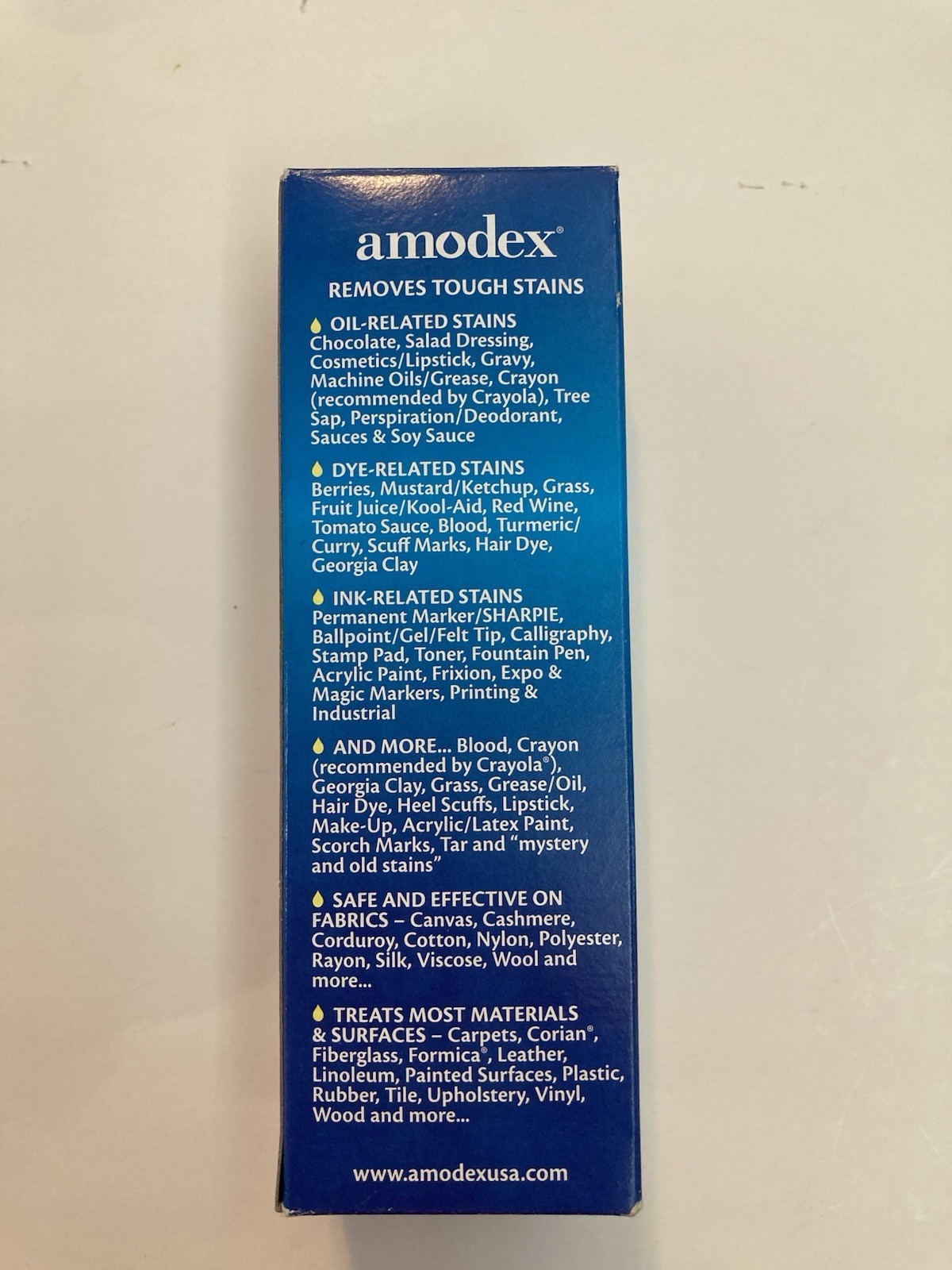 Amodex Spot Remover Ink & Stain Remover 4oz Bottle Nontoxic New Made In USA