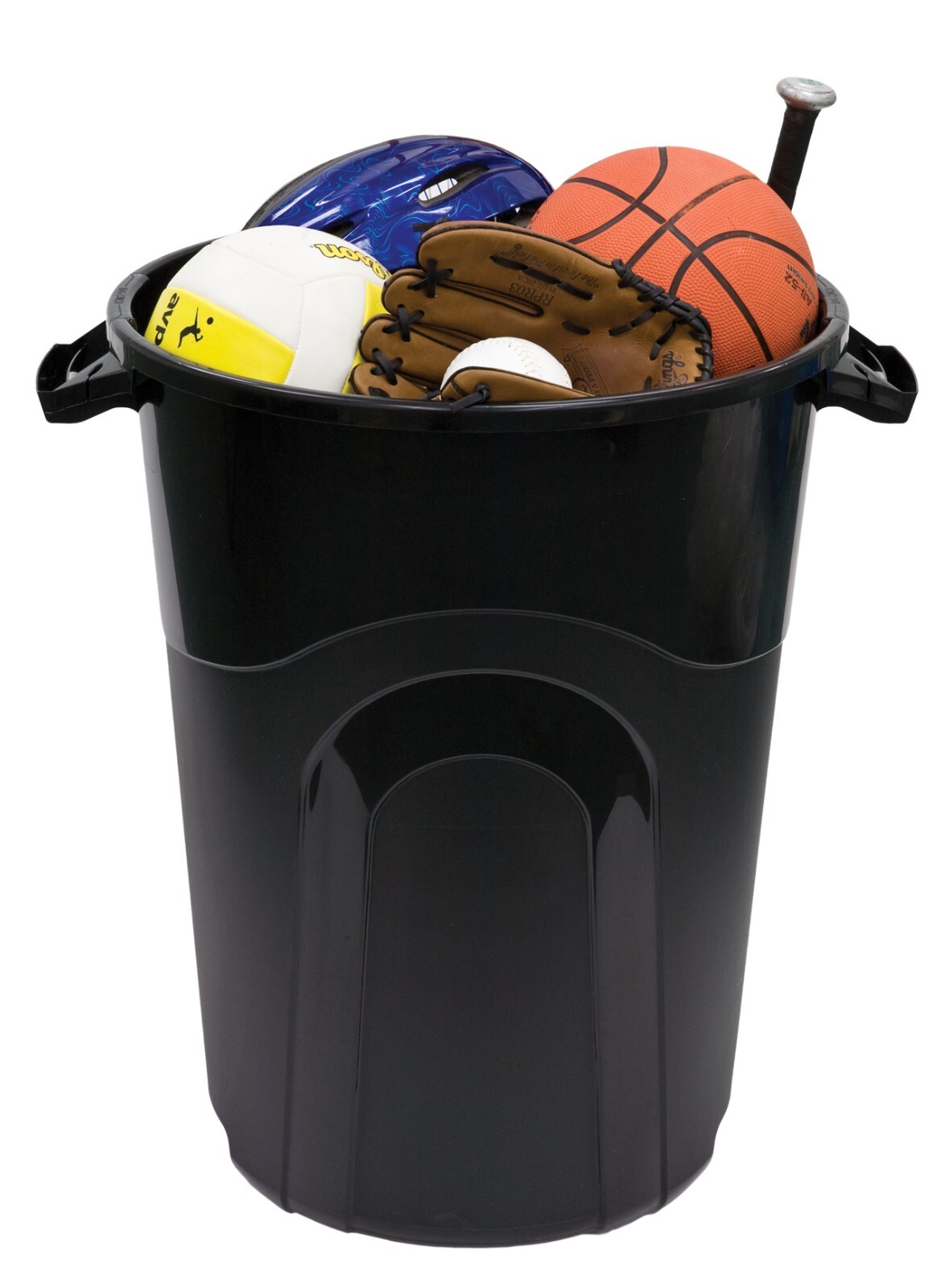 Hyper Tough 32 Gallon Heavy Duty Plastic Garbage Can Included Lid Indoor/Outdoor