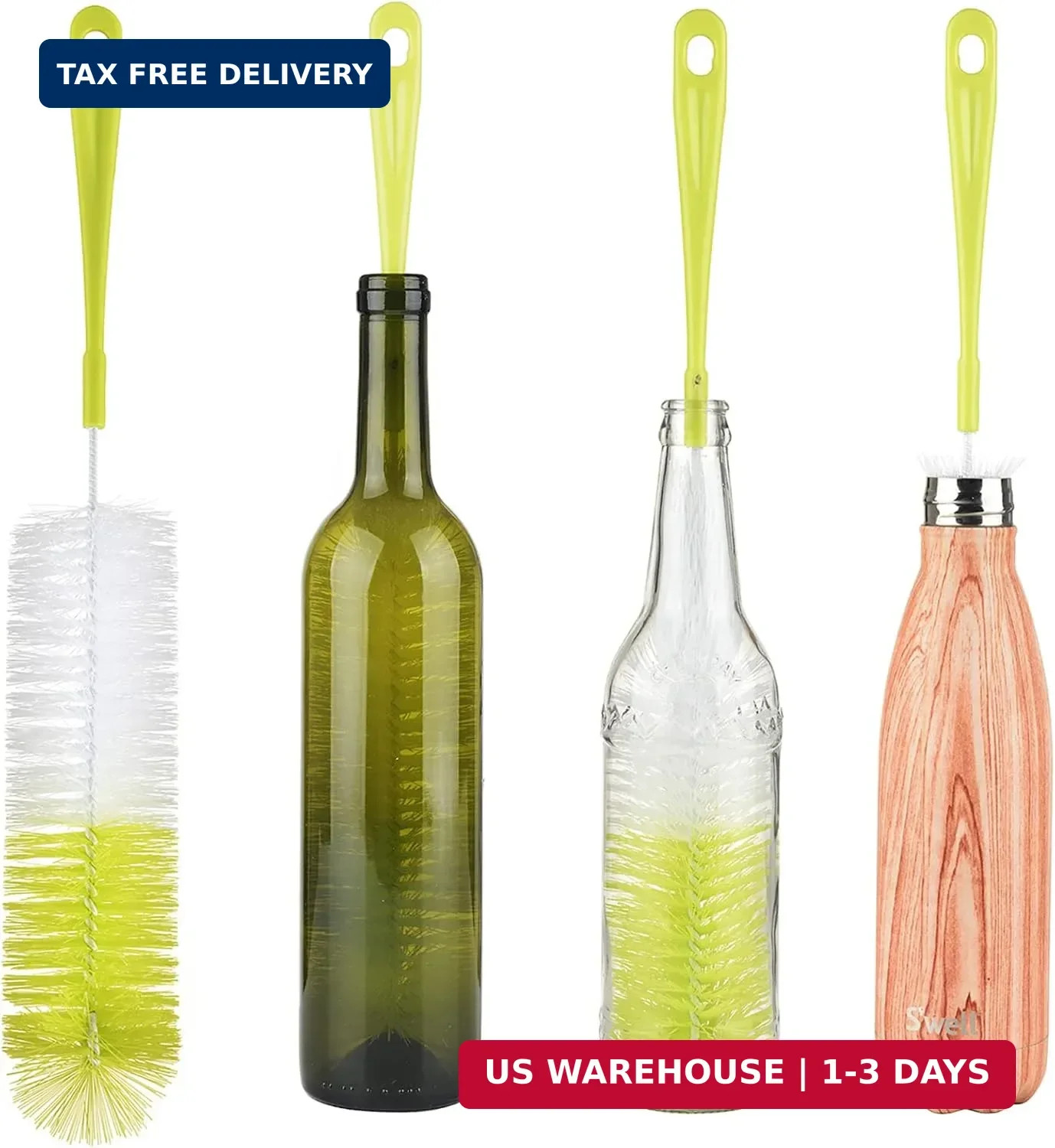 16 inch Long Bottle Brush Cleaner for Washing Wine/Beer/Sport Well/Thermos/Glass