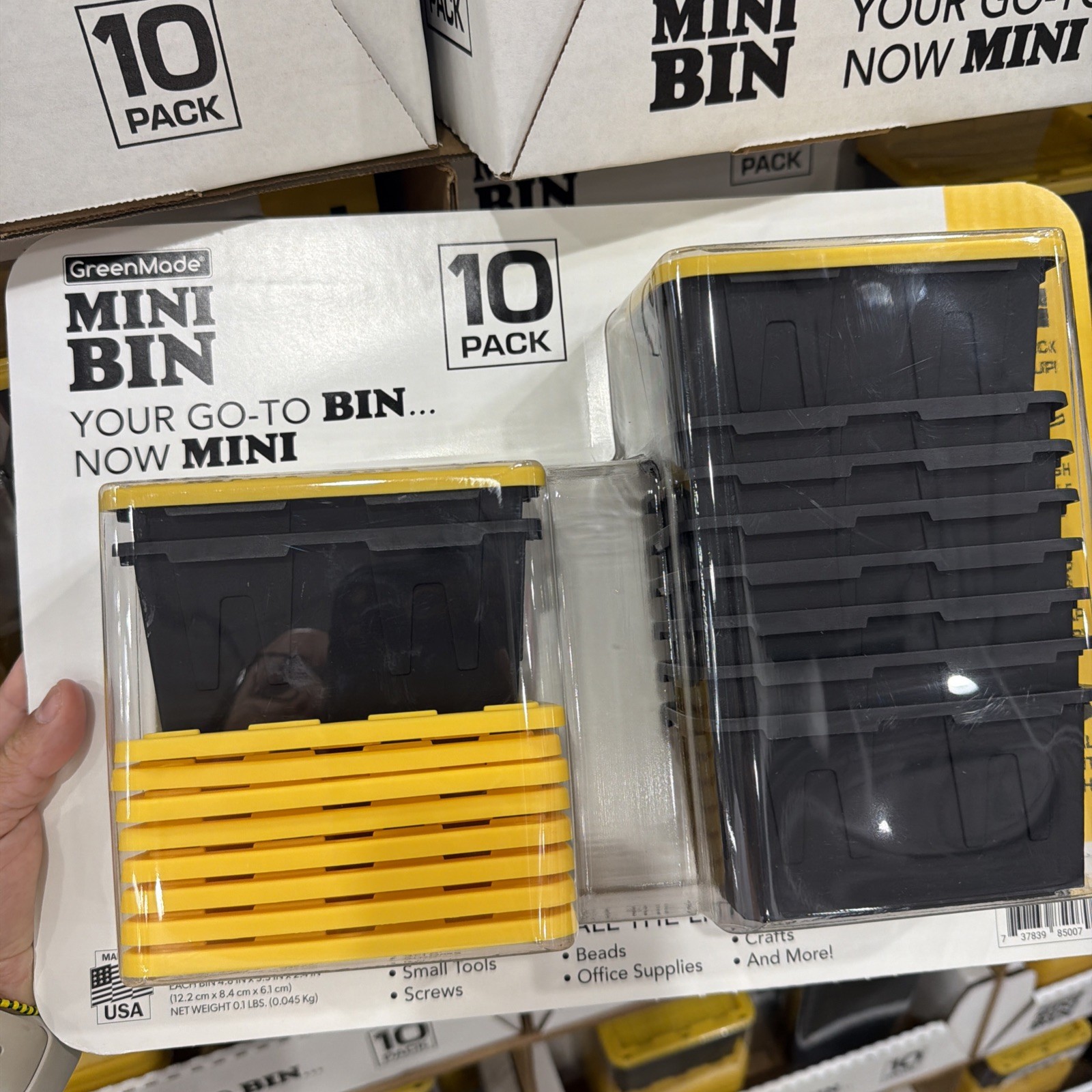 NEW 🔥10 Pack Greenmade Mini Bins with Lids Stackable Storage Bins Organizing