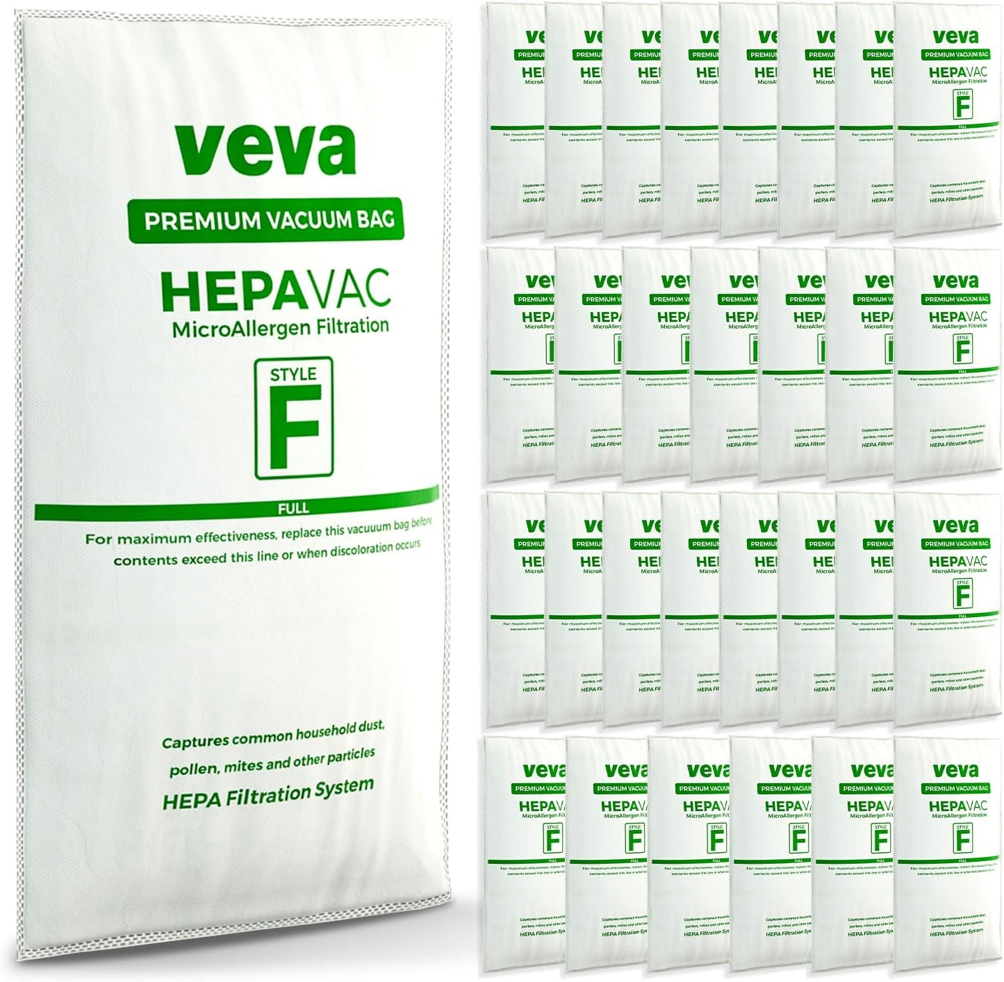 Veva 30 Pack HEPA Filter Bags Style F for Kirby Vacuums – Fits G3–Avalir II