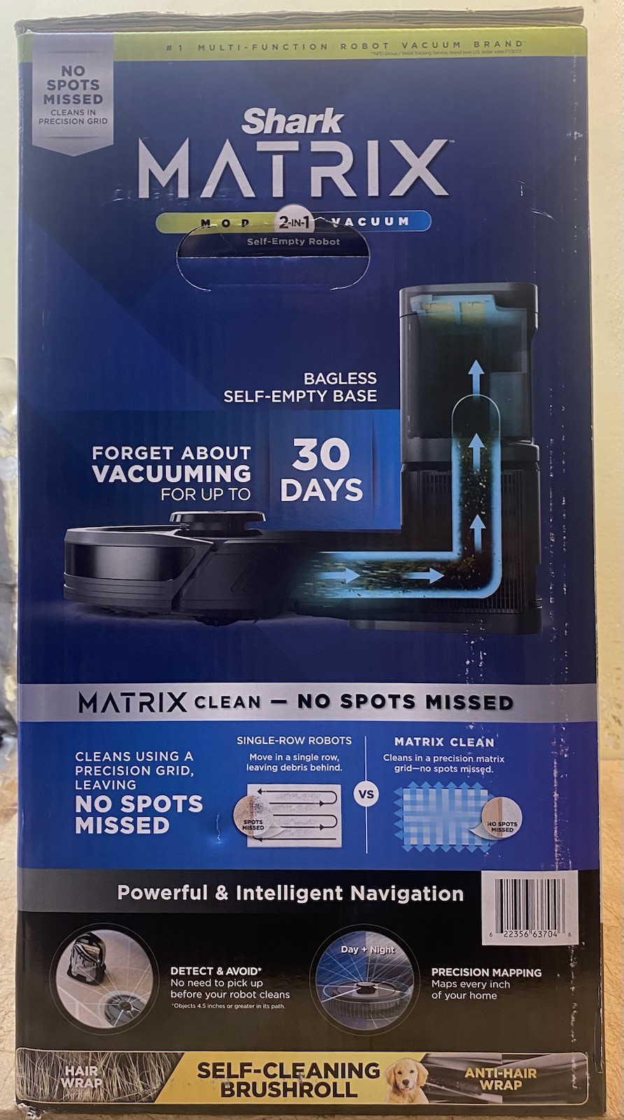 Shark MATRIX 2-in-1 Self-Empty Robot Mop & Vacuum UR2450WS Black