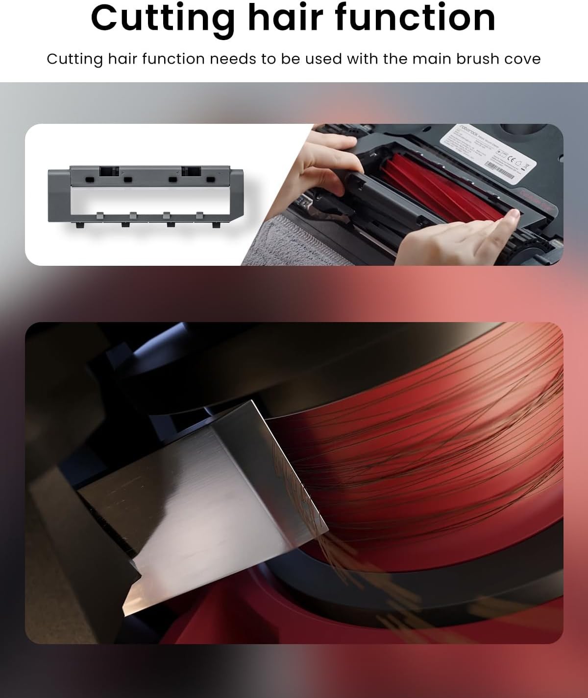 Rubber Main Brush for Roborock Q Revo Series S7 Max Ultra S7 S7 S7 MaxV S7 MaxV