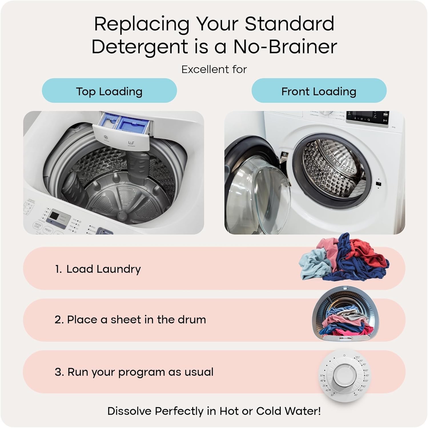 Uproot Clean Washing Machine Cleaner Tablets – 24 Pack for a 12 Month Supply. Fo