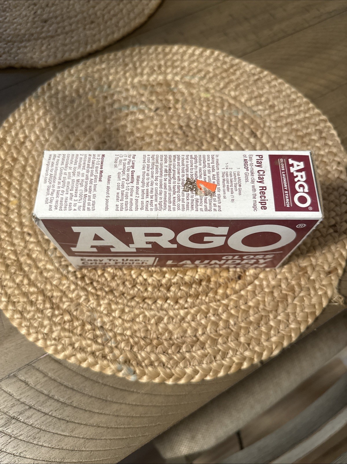 NEW SEAL ARGO Gloss Laundry Starch Red Removes Greasy Spots 16oz
