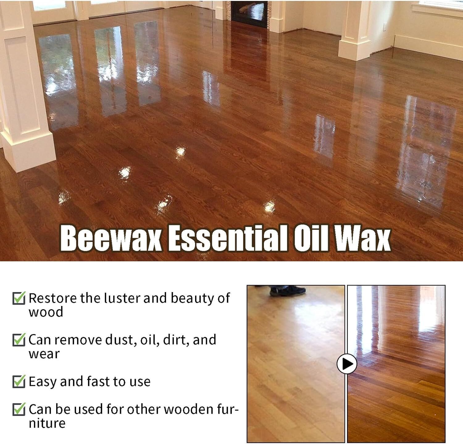 3× Natural Bee Wax Furniture Polish Spray Micro-Molecularized Beeswax w/ Tool US