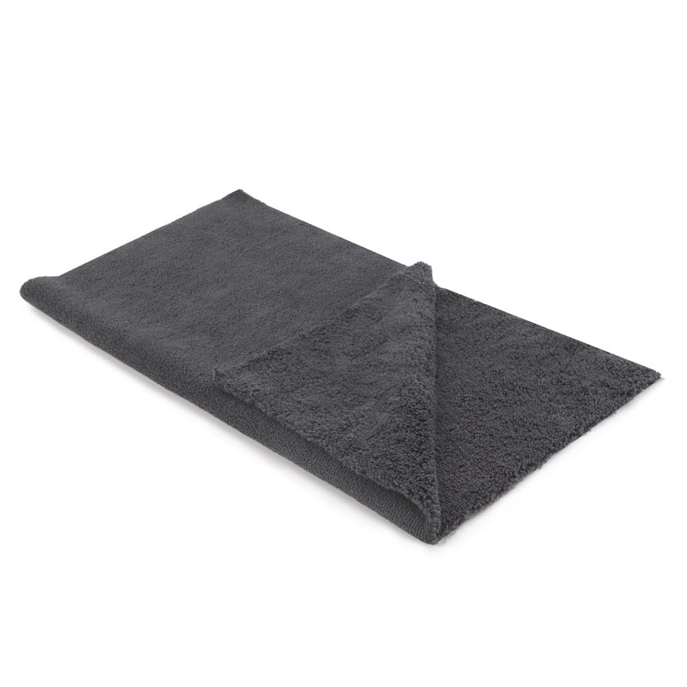 HeavyDuty Microfiber Cleaning Towels 16×16 Inch 350GSM 12 Pcs Grey for Car Wash