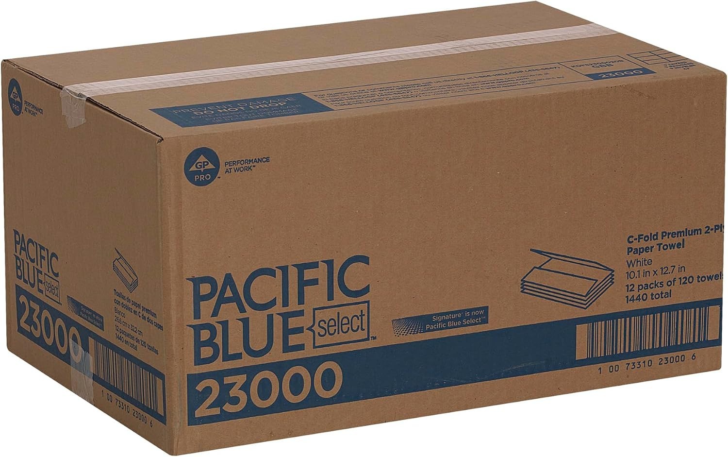 Pacific Blue Select by PRO C-Fold 2-Ply Paper Towels, White, 3.6” Folded Wid…