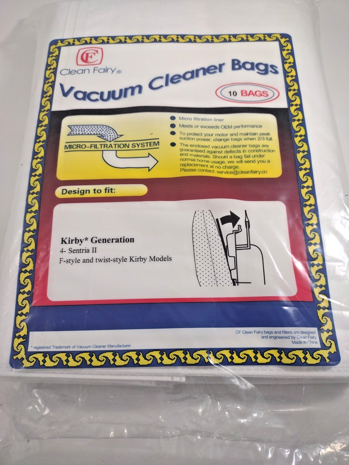 Kirby Vacuum Cleaner Bags Clean Fairy 10 pc. Kirby Generation See Pictures