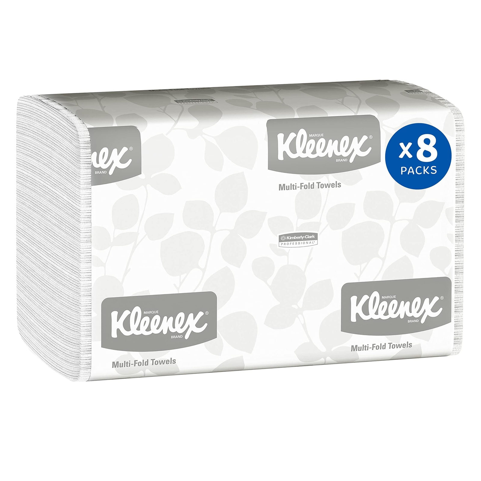 Kleenex Multifold Paper Towels 150 Count 8 Packs Soft Absorbent 1 Ply 9.2×9.4