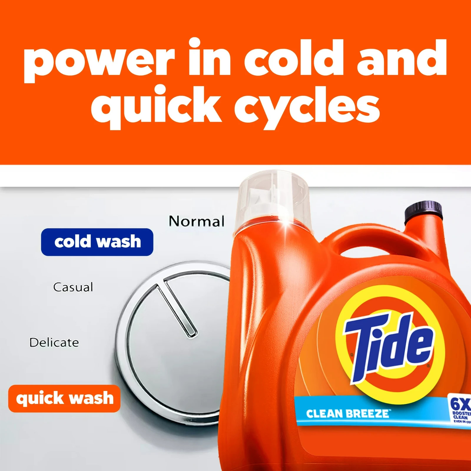 2 Packs Tide Laundry Detergent Liquid with 6X Boosted Cleaning Power, Clean Bree