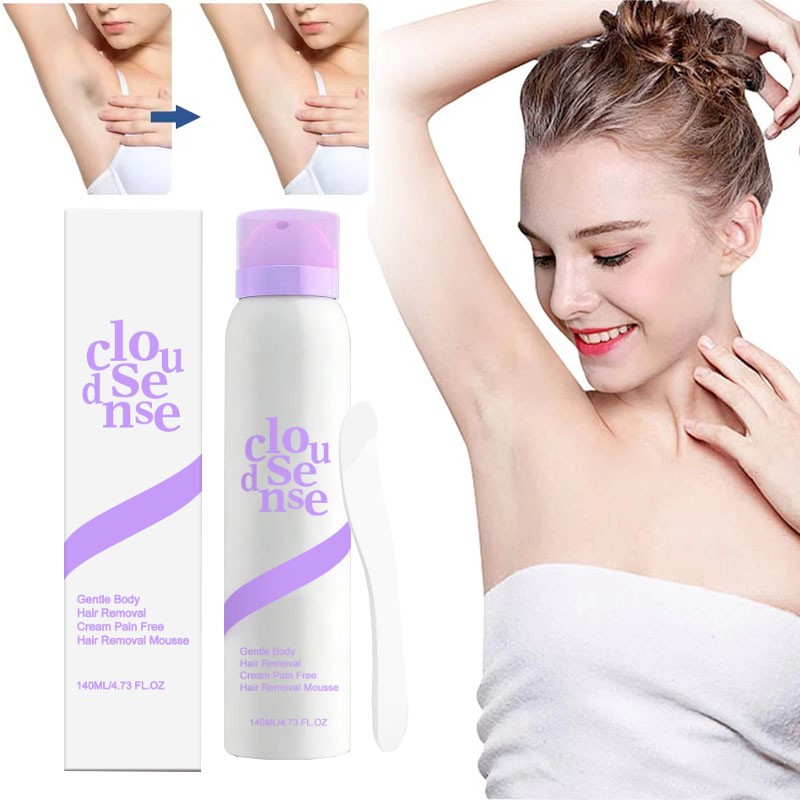Cloud Sense Gentle Hair Removal Mousse Spray, Aloe & Hyaluronic Acid~2026