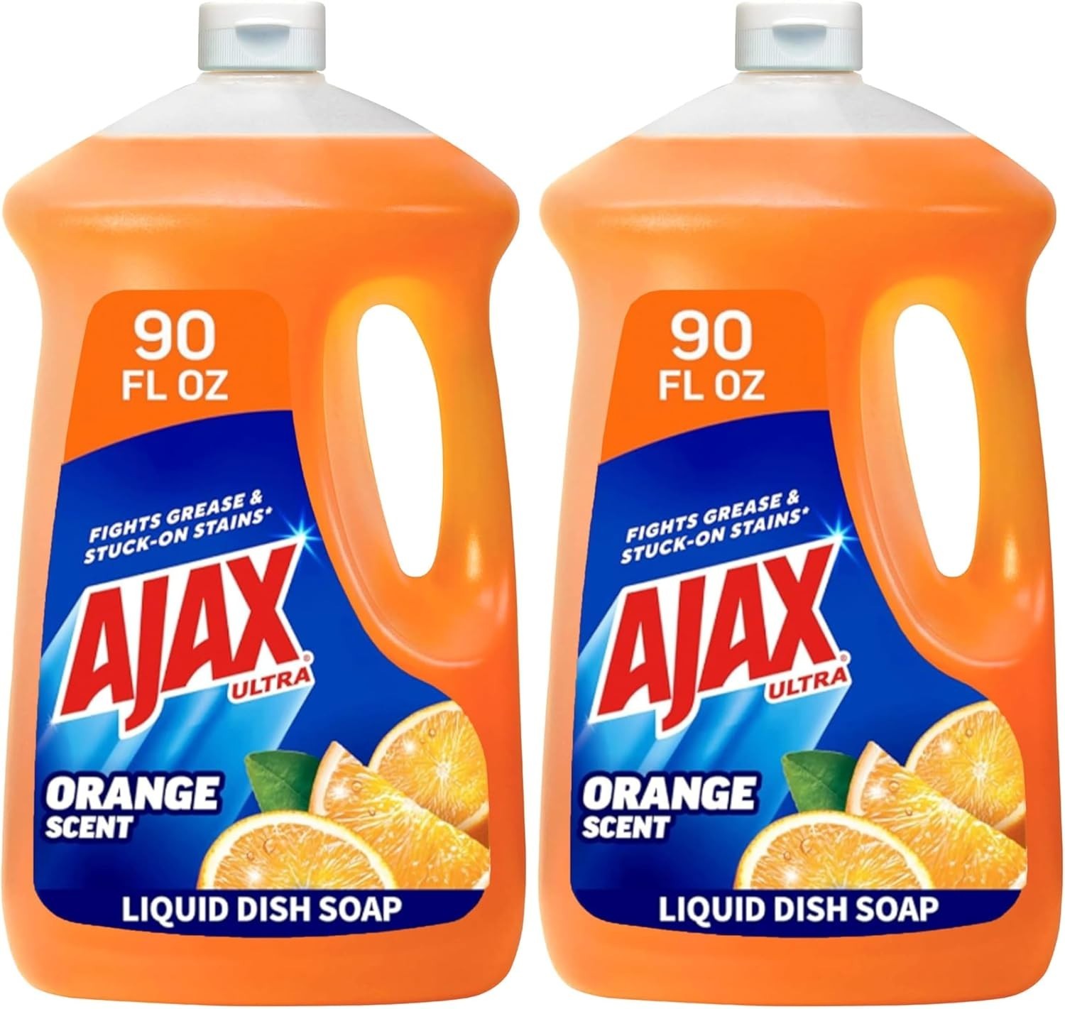 2pk Ajax Ultra Triple Action, Dishwashing Liquid Dish Soap, Orange 90 fl oz