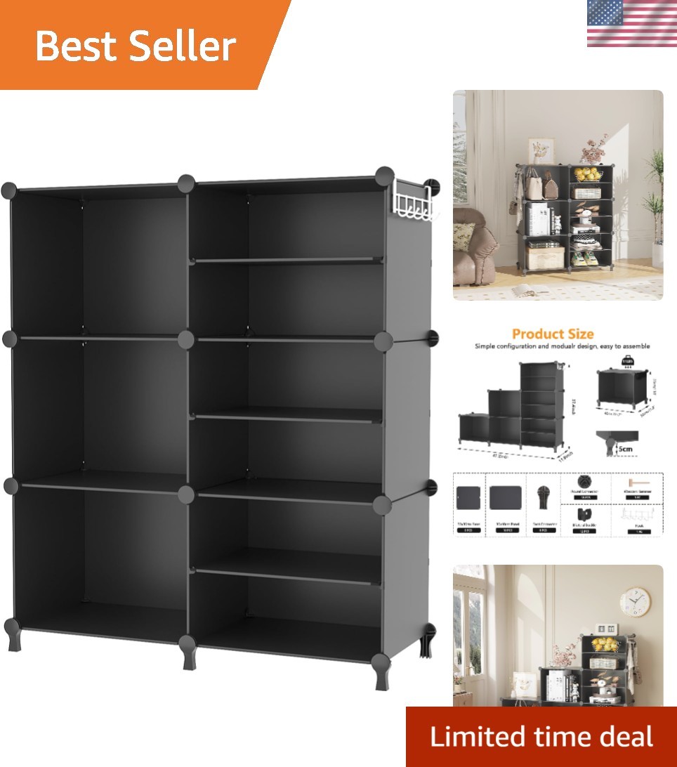 Portable DIY Cube Storage Shelves – 6 Stackable Units for Closet and Living Room