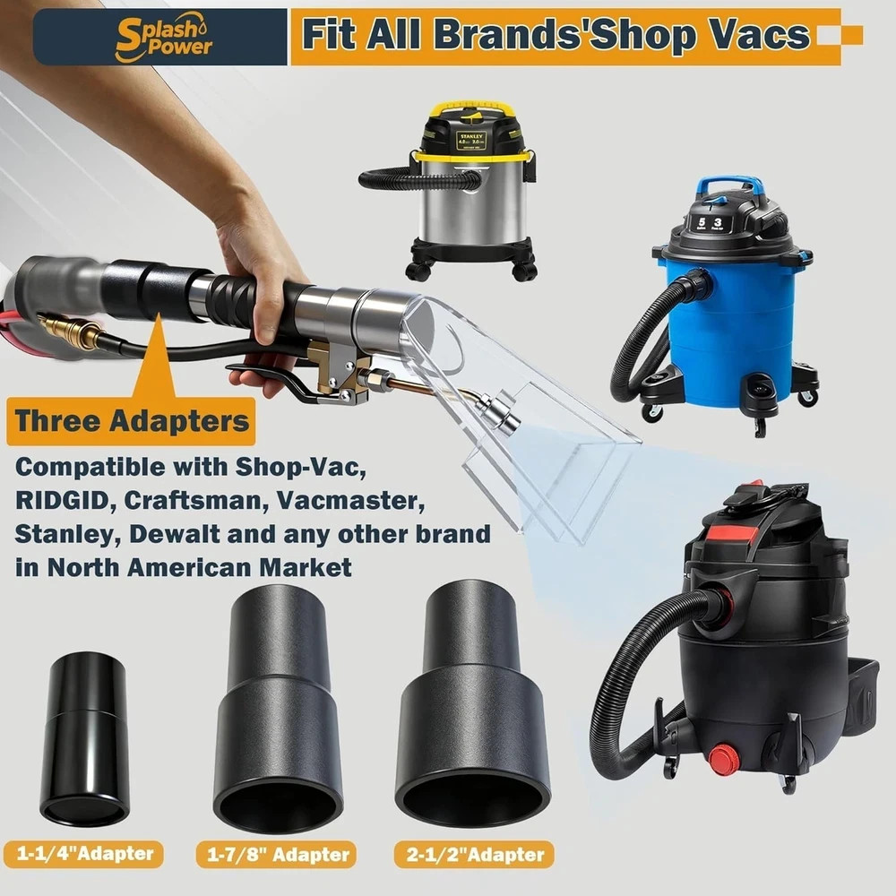 Universal Fit Any Existing Shop Vac Hose Extractor Kit Better Attachment Wet-dry