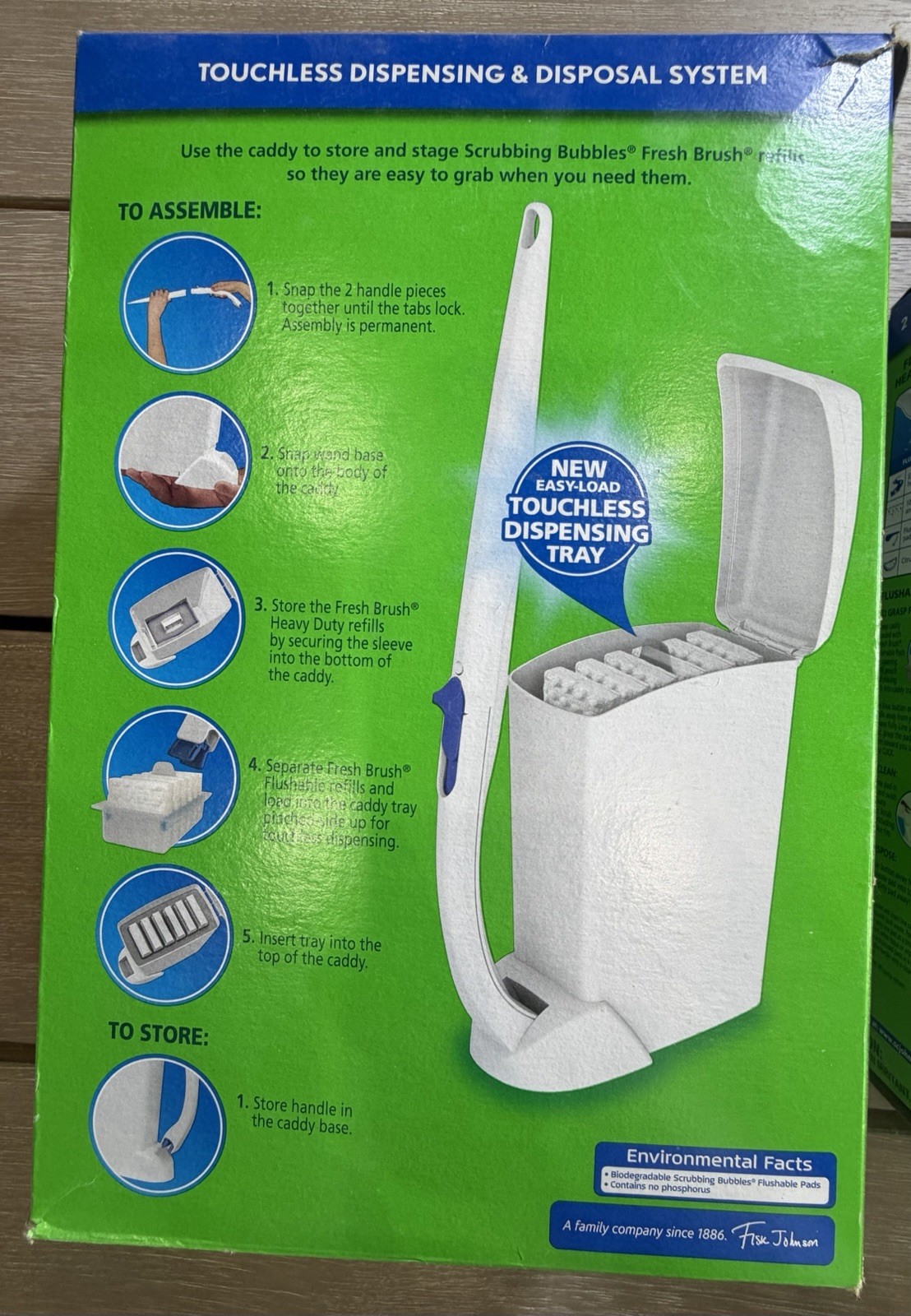 Scrubbing Bubbles Fresh Brush Starter Kit/Caddy 2 Toilet Cleaning Pads 4-in-1