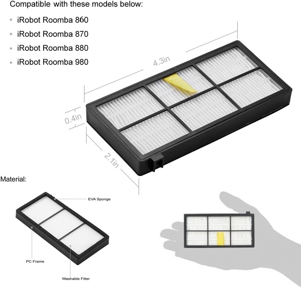 Replacement for iRobot Roomba Filters 960 981 15 Packs 800 and 900 Series