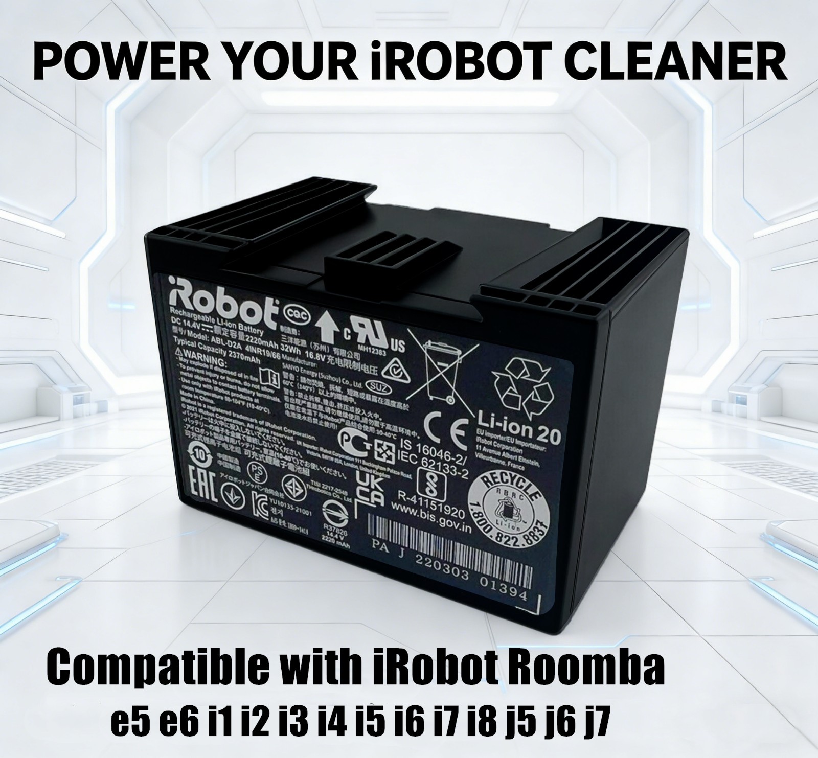 Genuine Battery ABL-D2 for iRobot Roomba i4 i5 i7 i8 e5 e6 j5 j6 j7 j6+ j7+