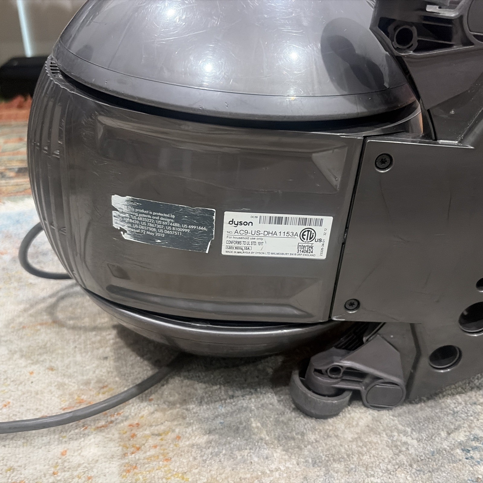 Dyson DC39 Multi Floor Canister Vacuum Super Clean, Works Perfectly, Used