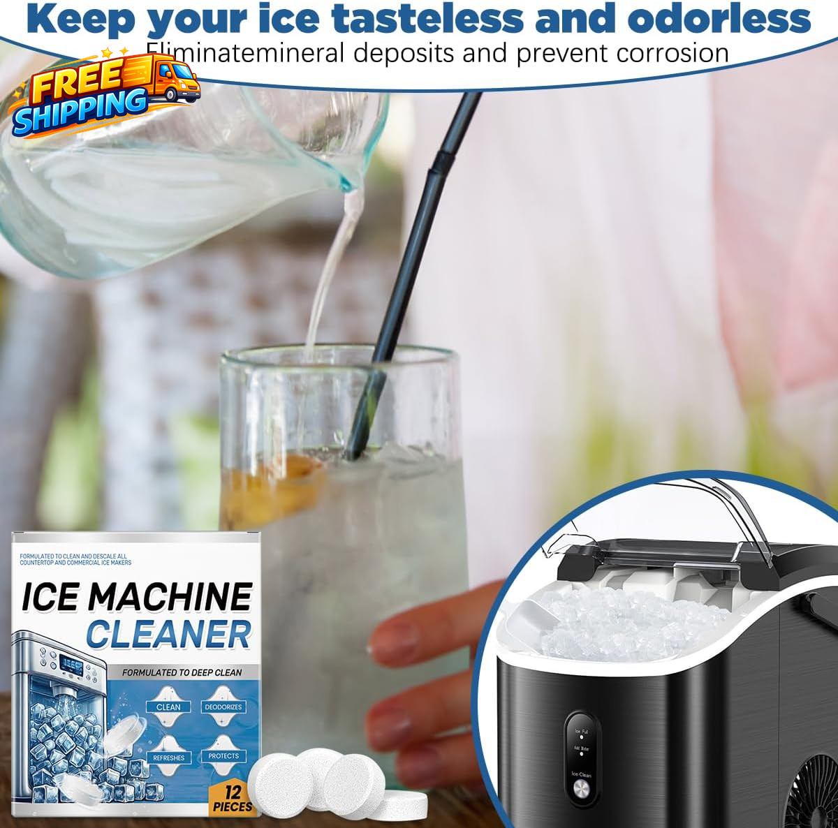 Ice Machine Cleaner Maker Descaler 24 Clean Tablets for Ice Makers – Bulk