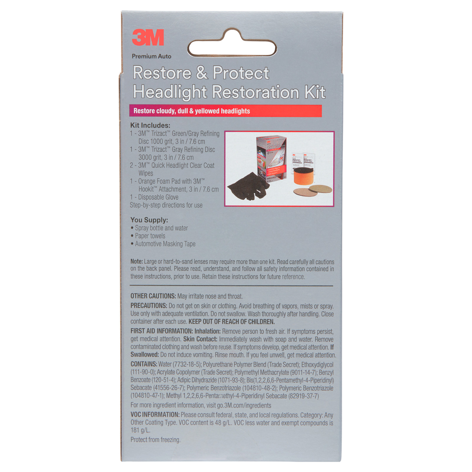 3M Restore & Protect Headlight Restoration Kit: 4-pack
