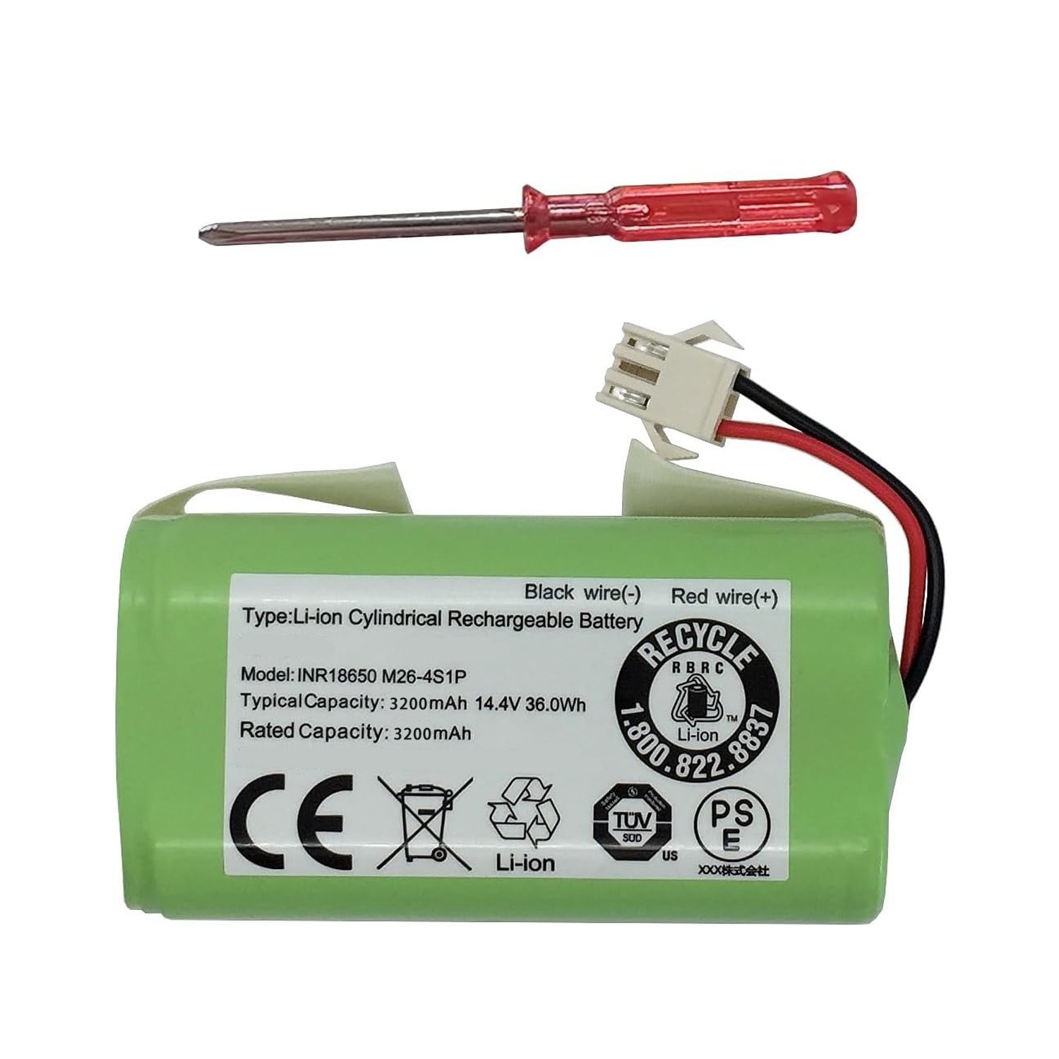 14.4V Battery pack for iHome AutoVac Nova S1 Pro iHRVS1PRO-3BLK Robot Vacuum
