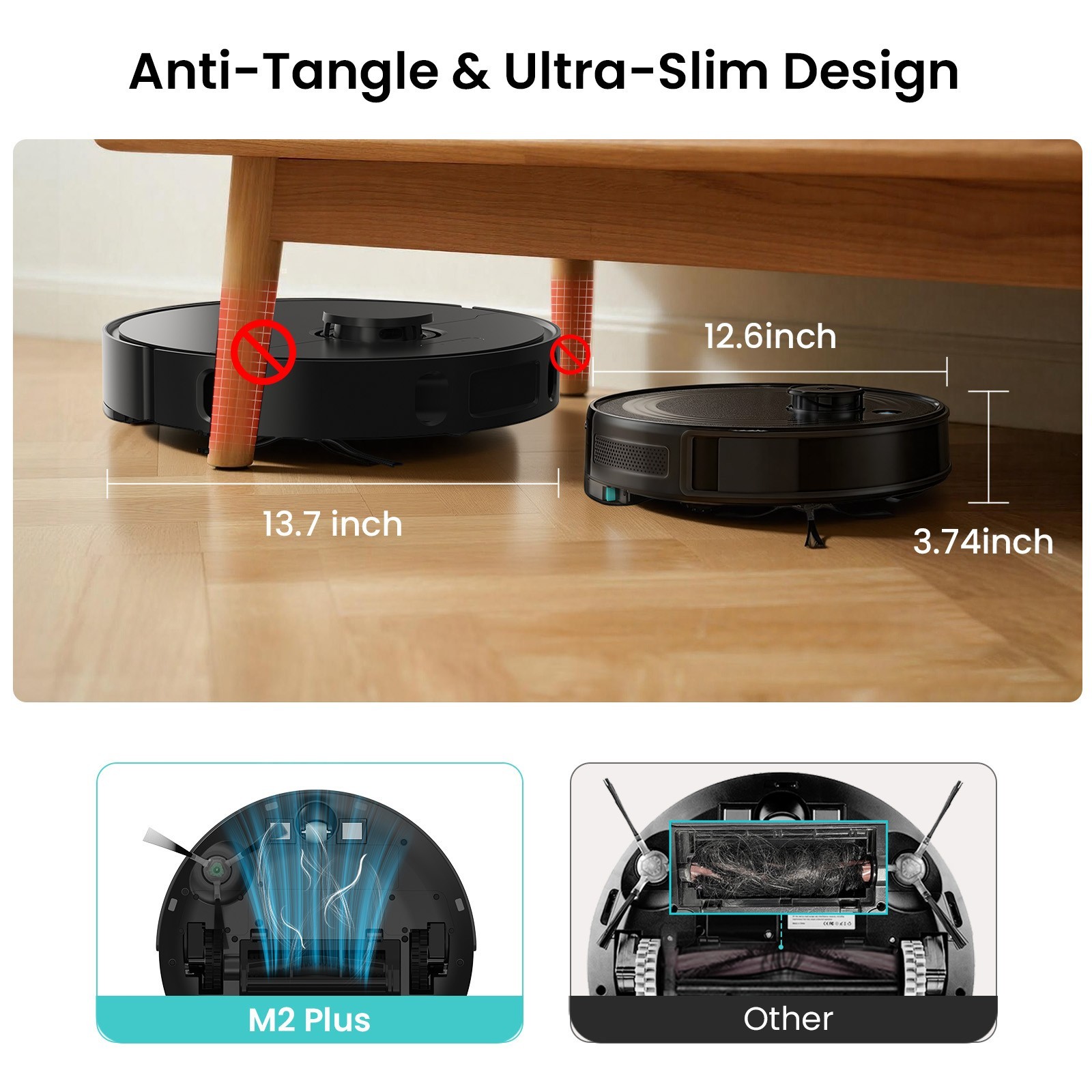 Lefant M2 Plus 7000Pa Robot Vacuum Cleaner Self-Emptying 2.4G/5G Smart Sweeper