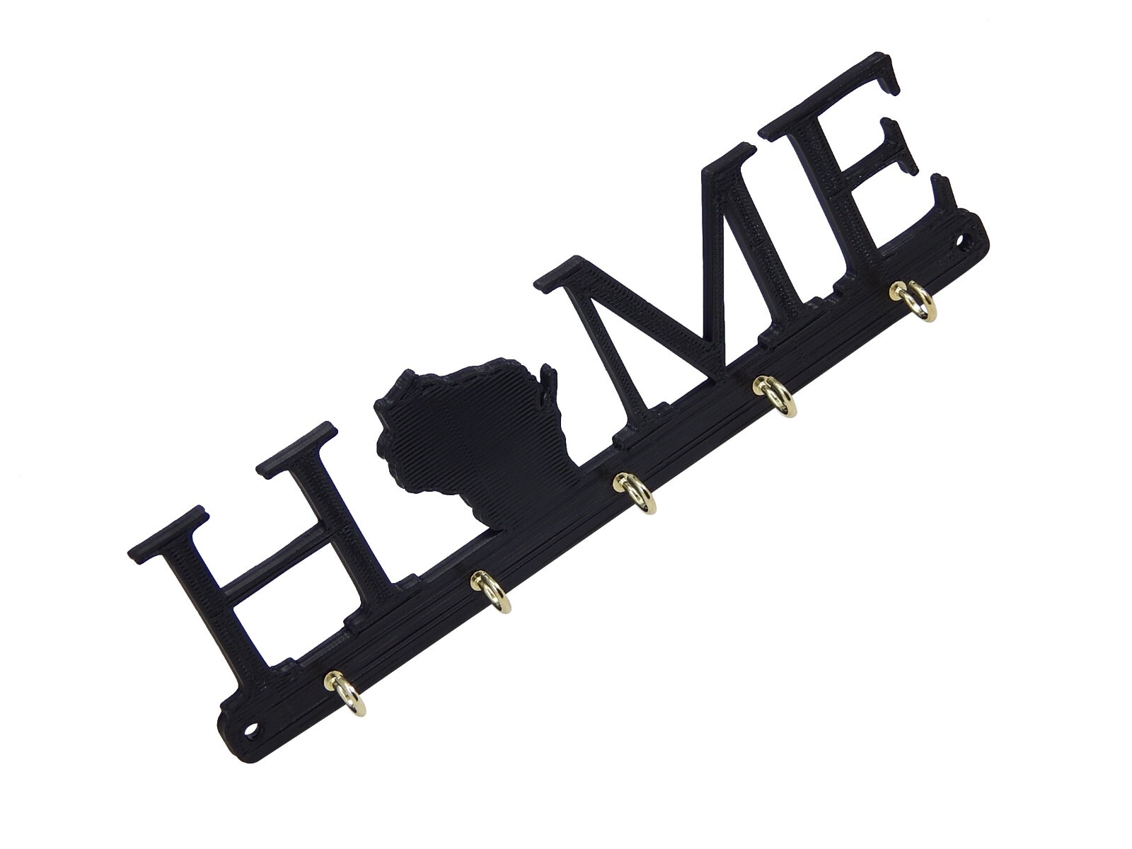 Wisconsin Home State Shape Key Holder Hanger Rack Housewarming Wall Decor Gift