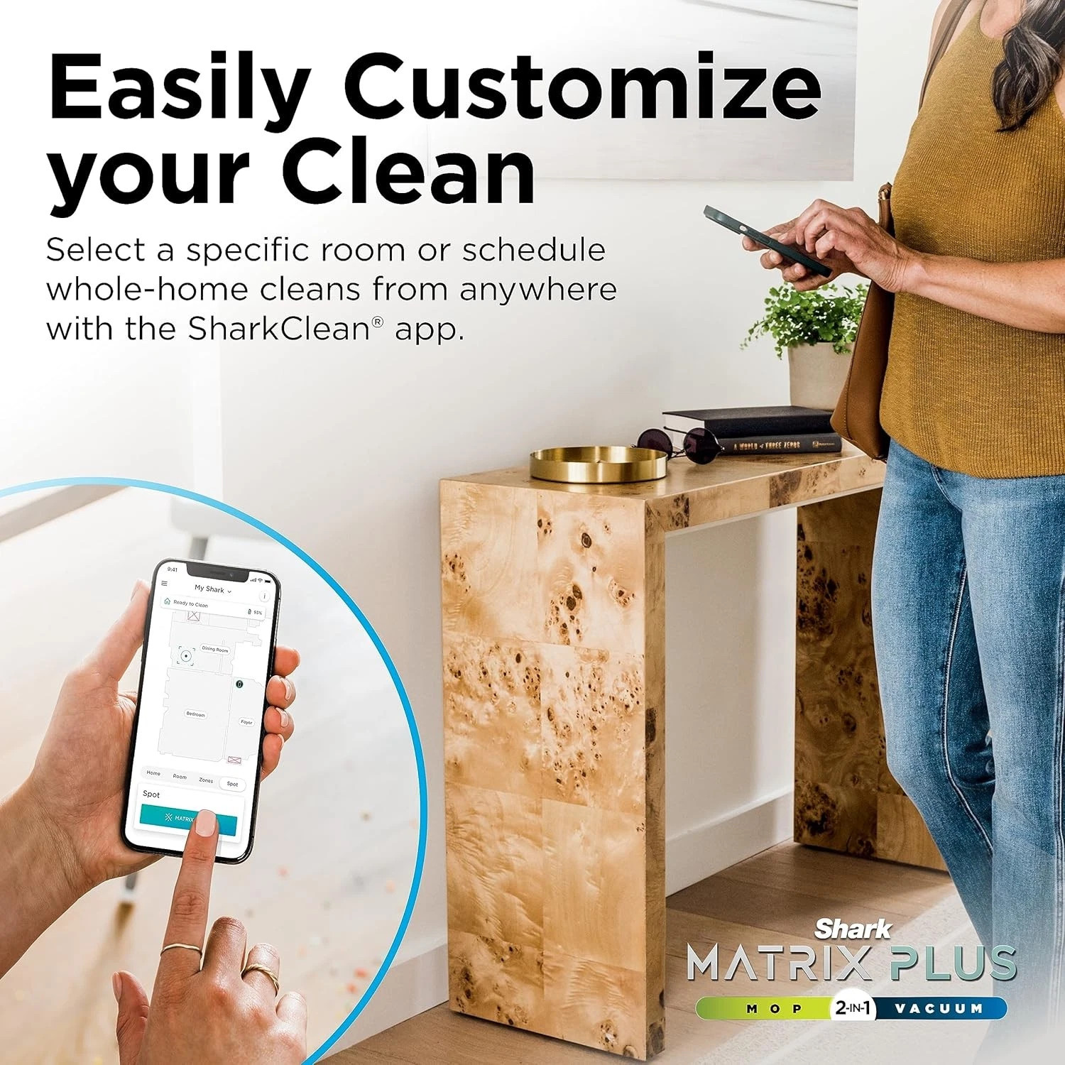 Shark Matrix Plus 2in1 Robot Vacuum & Mop, Sonic Mopping, Matrix Clean, UR2650WS