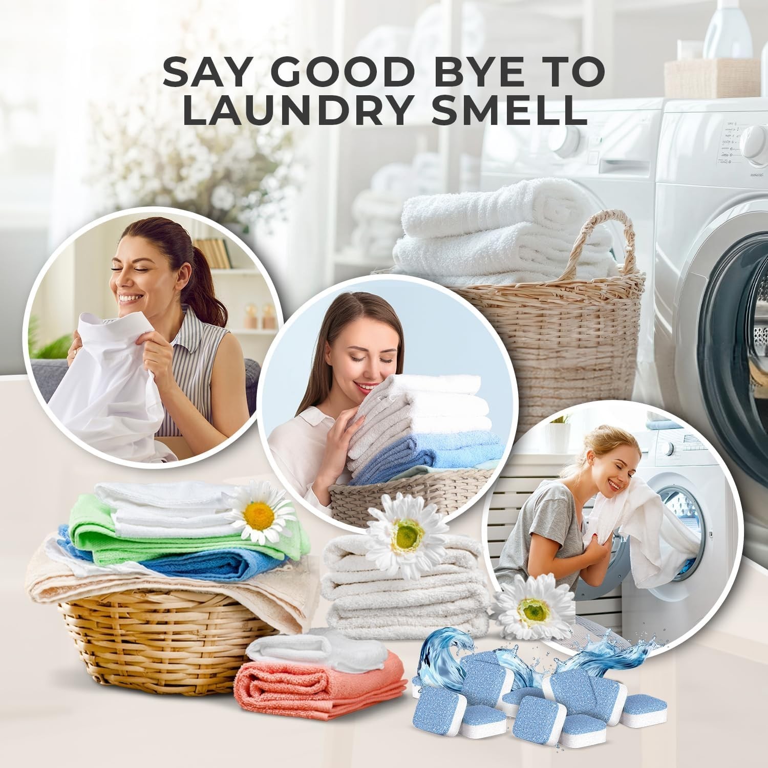 Easy-to-Use Washing Machine Cleaning Tablets – 6 Pack for Freshness
