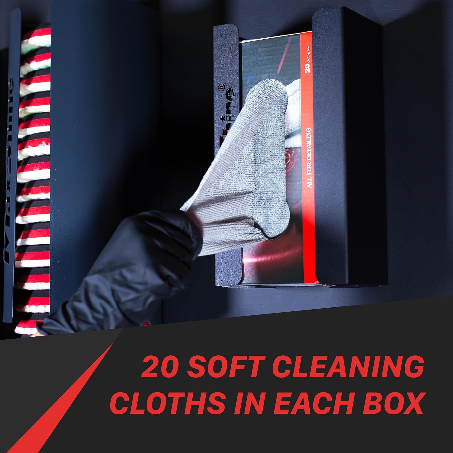 Microfiber Detailing Towels | 20-Pack, Grey, 12″X12″, 180GSM | Lint-Free, Streak