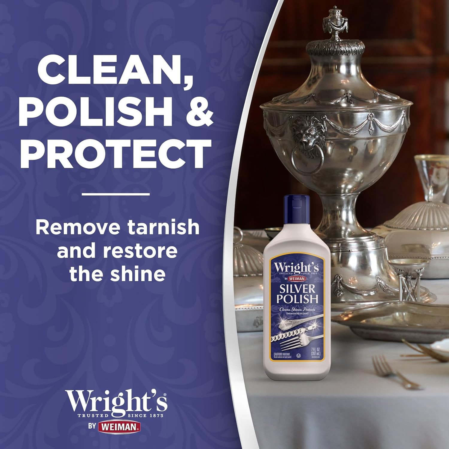 Silver Cleaner and Polish – 7 Ounce – Ammonia Free – Use on Silver, Jewelry, Ant