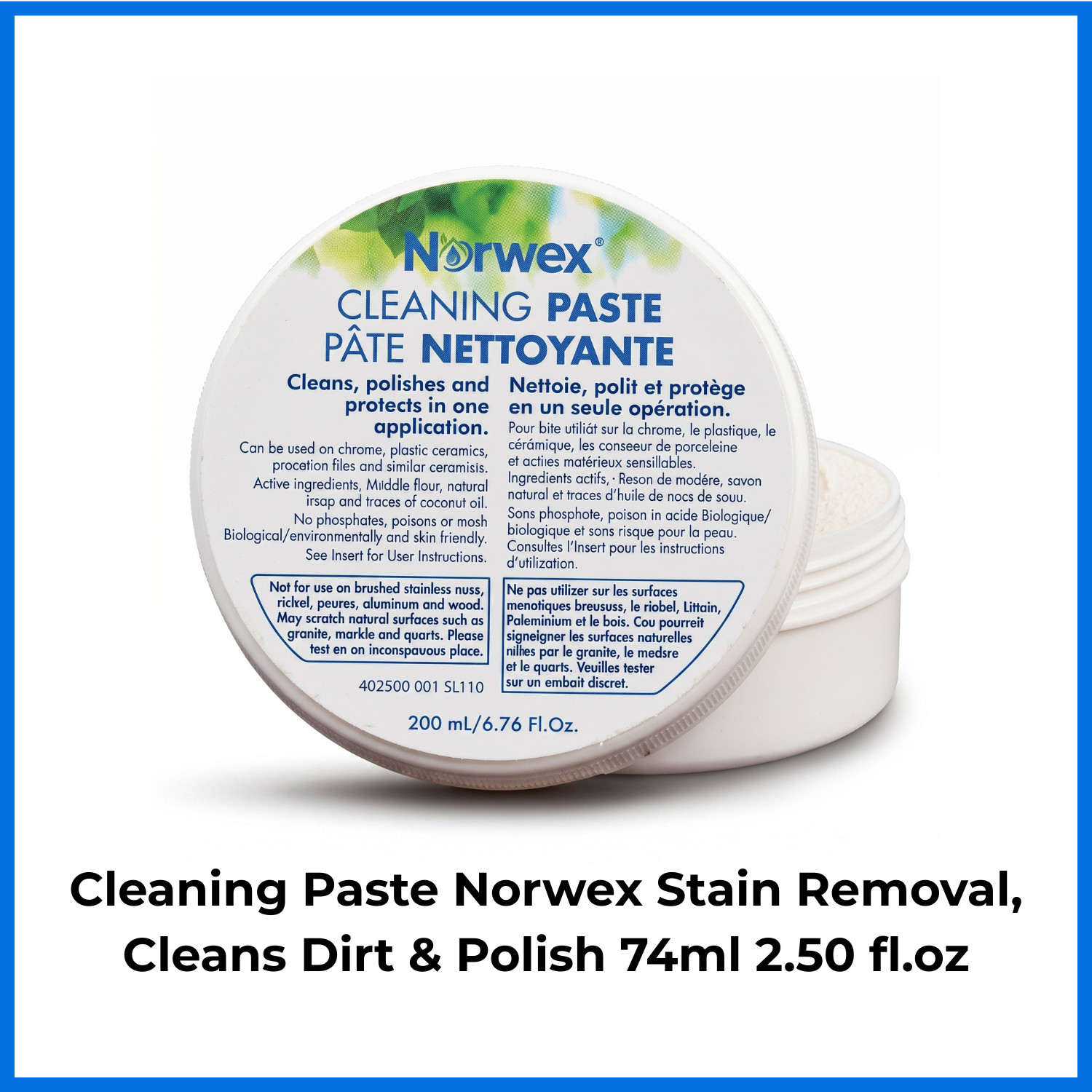 Cleaning Paste Norwex Stain Removal, Cleans Dirt & Polish 74ml 2.50 fl.oz