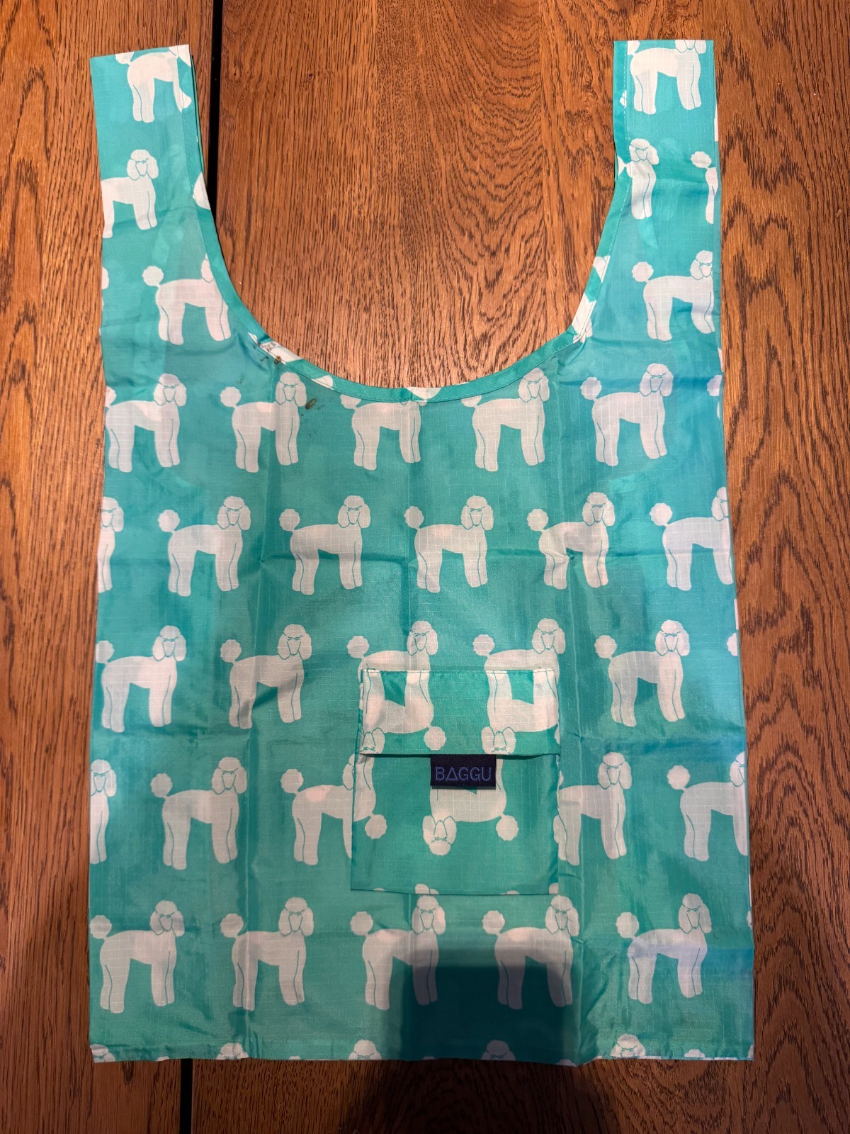 BAGGU Aqua Poodle Standard Baggu Reuseable Bag Used HTF Rare