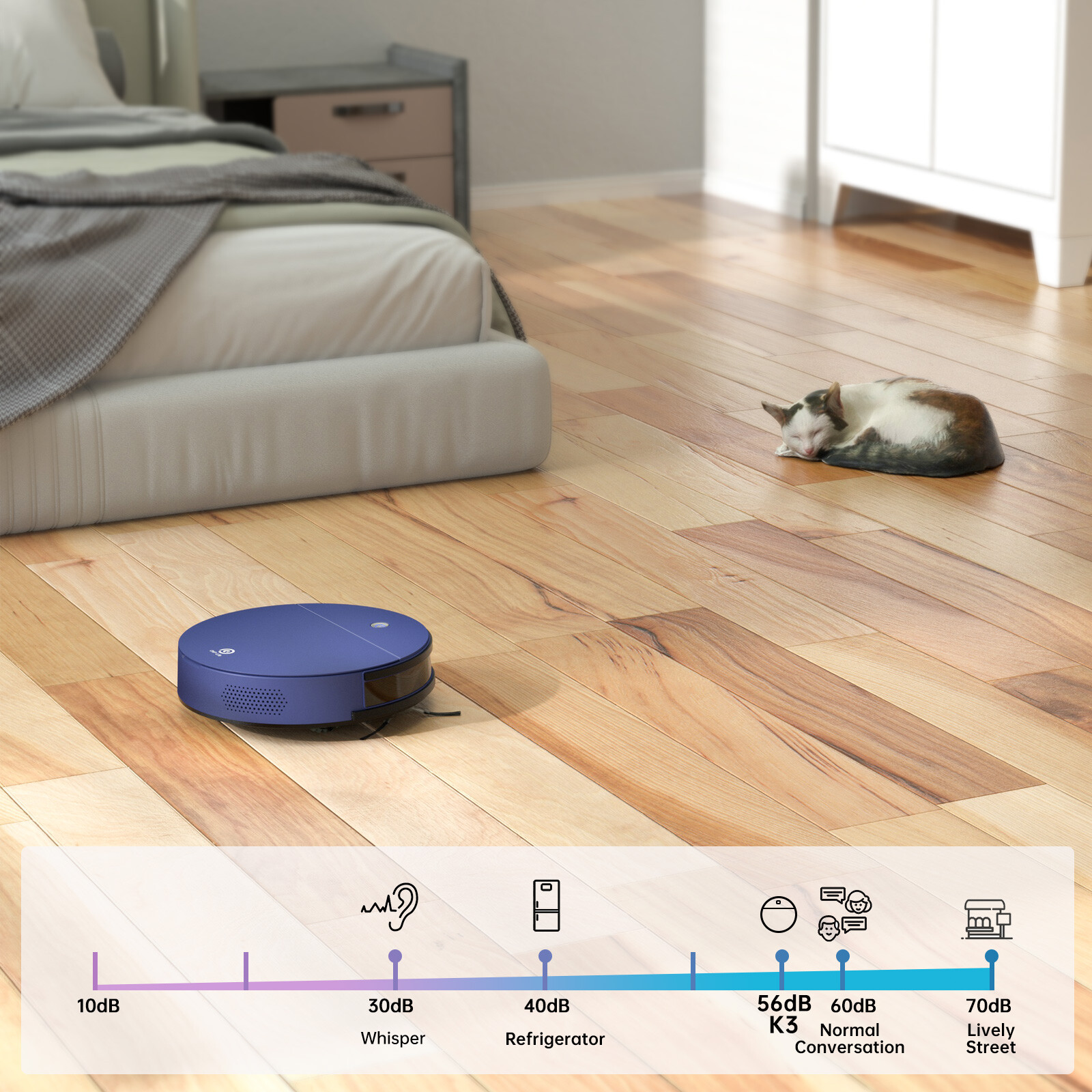 OKP Robot Vacuum Cleaner Self-Charging Work with WiFi/Voice/App Control 2200Pa