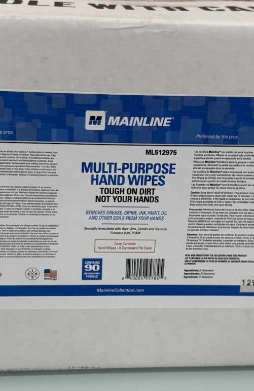Hand Wipes Case Heavy Duty Removes Paint Grease Dirt Ink Oil 90wipe 6pk Wet Ones